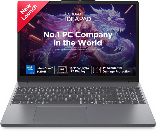 Lenovo IdeaPad Slim 3 Backlit Keyboard with MSO'2024 Intel Core 5 210H - (16 GB/512 GB SSD/Windows 11 Home) 15IRH10R Thin and Light Laptop