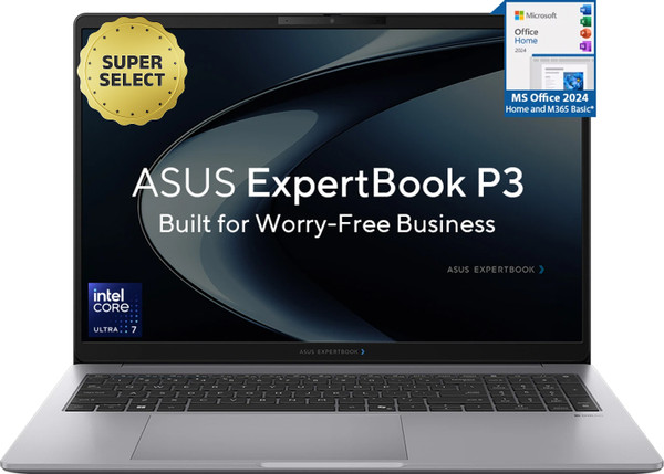 ASUS ExpertBook P3 AI PC with 1 Yr ADP Intel Core Ultra 7 225H - (16 GB/512 GB SSD/Windows 11 Home) P3606CCAP-MB0056WS Thin and Light Laptop (16 inch,...