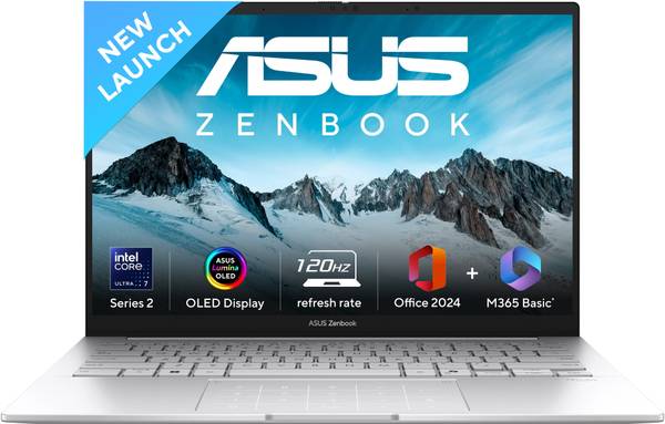 ASUS Zenbook 14 OLED (2025) with Office 2024 + M365 Basic*, AI PC Intel Core Ultra 7 255H - (32 GB/1 TB SSD/Windows 11 Home) UX3405CA-PZ348WS Thin and...