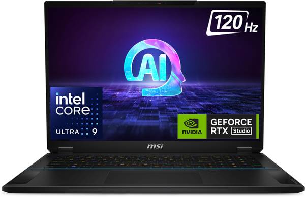 MSI Stealth 18 Studio AI PC Intel Core Ultra 9 1st Gen 185H - (32 GB/2 TB SSD/Windows 11 Home/12 GB Graphics/NVIDIA GeForce RTX 4080) Stealth 18 AI St...