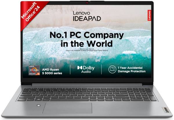 Lenovo MSO'2024 AMD Ryzen 5 Hexa Core 5625U - (16 GB/512 GB SSD/Windows 11 Home) 15ALC7 Thin and Light Laptop