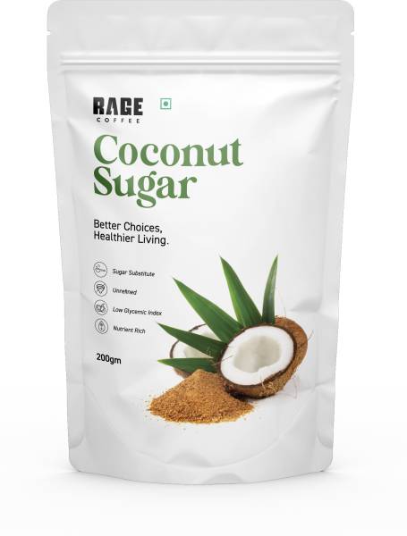 Rage Coffee Coconut Sugar 200g - Natural & Healthy Sugar Replacement - Unprocessed Sweetener