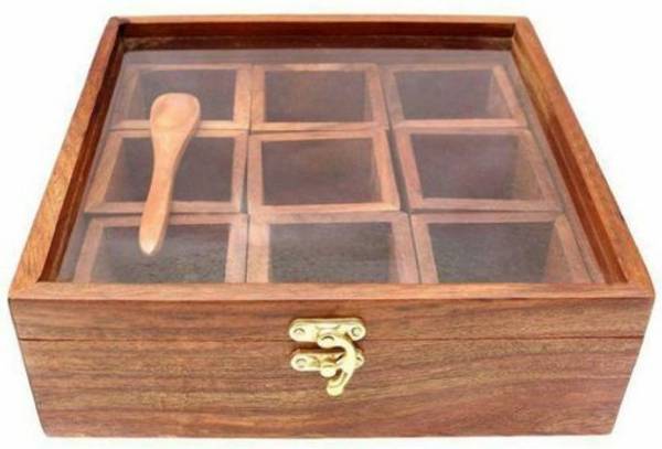 Elave Spice Set Wooden, Glass