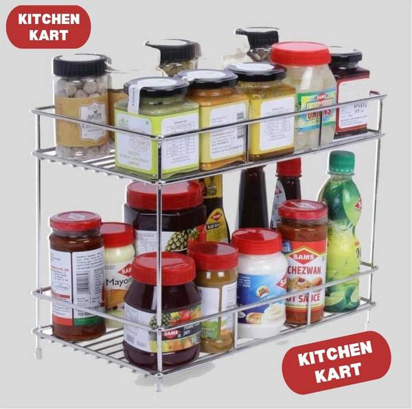 KITCHEN KART Containers Kitchen Rack Steel Present a stainless steel and rust free corner rack + storage