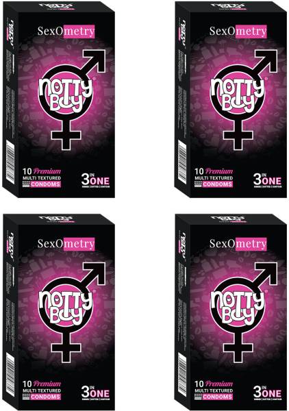 NottyBoy Multi Textured Dotted & Ribbed Lubricated Condom