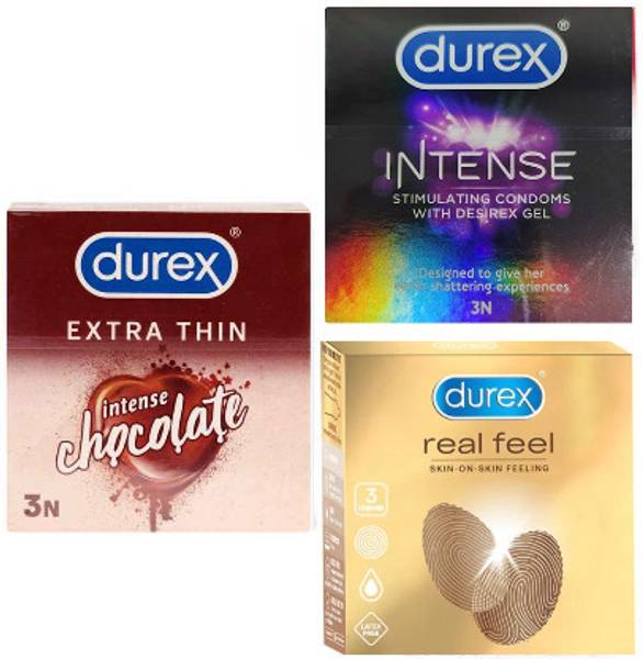 DUREX Chocolate 3s + Real Feel 3s + Intense 3s Condom