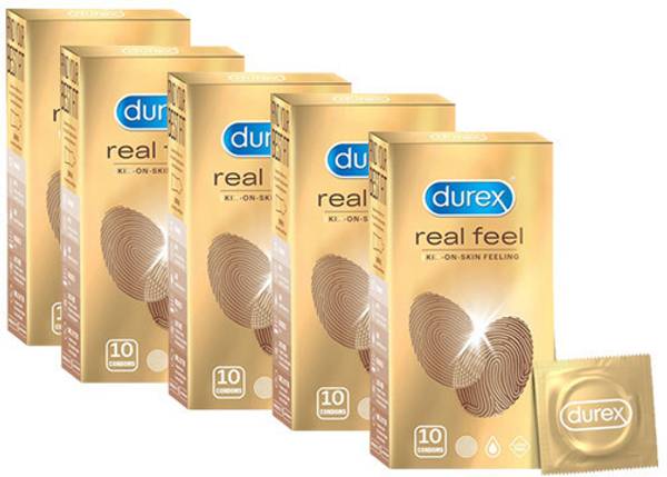 DUREX Real Feel Condoms for Men - 10 Count| For Real Skin on Skin
