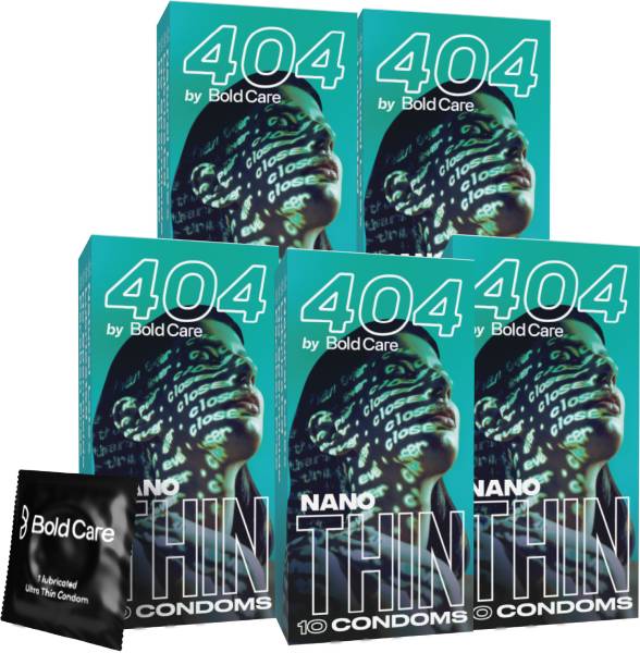 Bold Care 404 Super Nano Thin Condoms For Men Intense Fit with a Natural Feel Condom