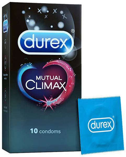 DUREX Mutual Climax Condoms for Men & Women - 10 Count Pack Of 1 Condom
