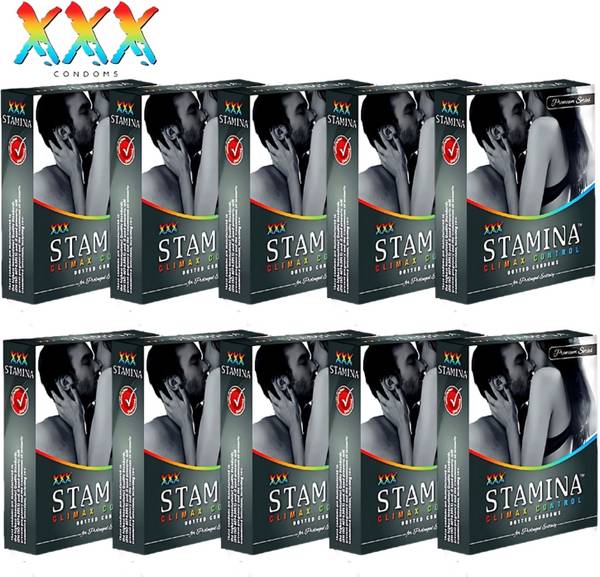 XXX STAMINA 4's Climax Control Dotted Condoms for Prolonged Pleasure Condom
