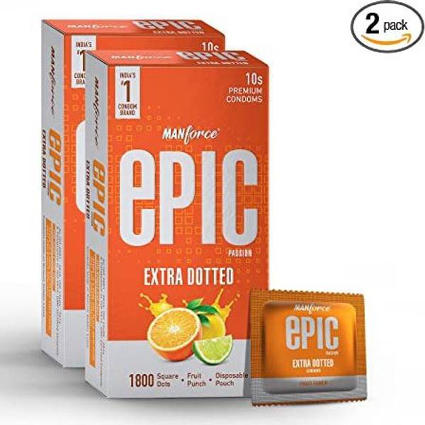 MANFORCE Epic Passion Pack, 10s (Pack of 2) Condom