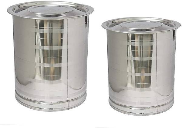 Tannu Craft Stainless Steel Grocery Container - 10 L, 15 L
