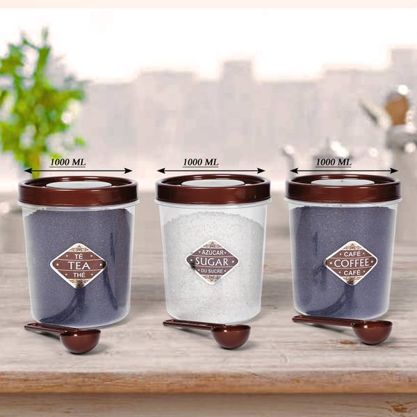 Porslin Plastic Tea Coffee & Sugar Container - 1000 ml