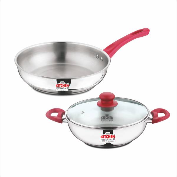 Kitchen Essentials Perpetua-Stainless Steel 2 Pcs Impact Forged bottom Induction Bottom Cookware Set