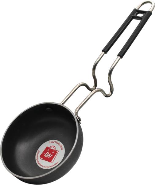 LAZYwindow Essential Iron Tadka Pan/Fry Pan with Steel Handle for Kitchen + Surprise Gift Induction Bottom Cookware Set