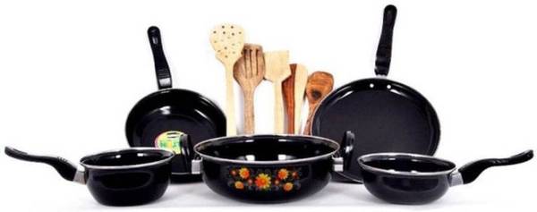 orn hub Induction Bottom Non-Stick Coated Cookware Set