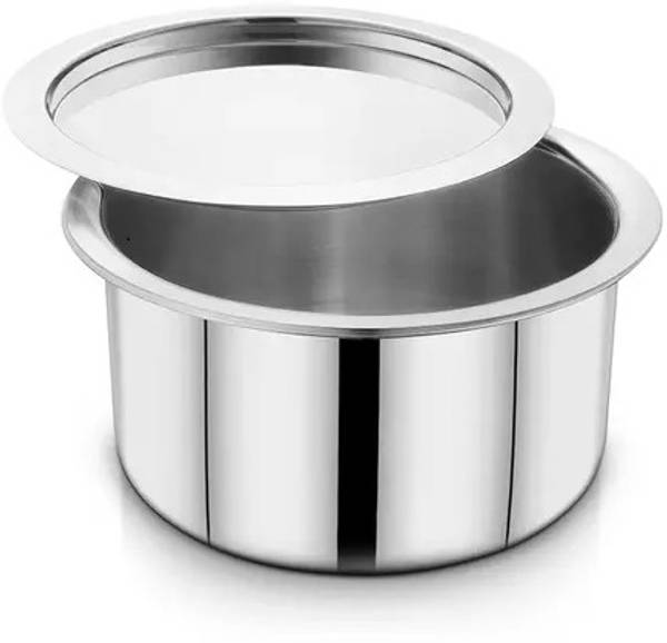 LIMETRO STEEL Triply Stainless Steel Multipurpose Use Tope With Lid | Capacity - 2L Induction Bottom Cookware Set
