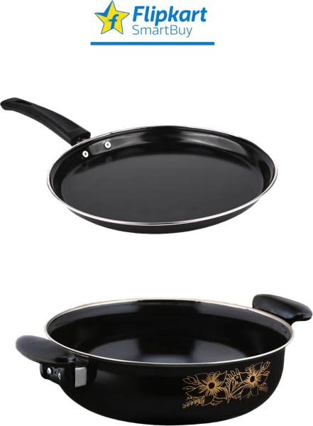 Flipkart SmartBuy Non-Stick Cookware Set of 2 Pcs - Kadhai & Tawa - 01 Induction Bottom Non-Stick Coated Cookware Set