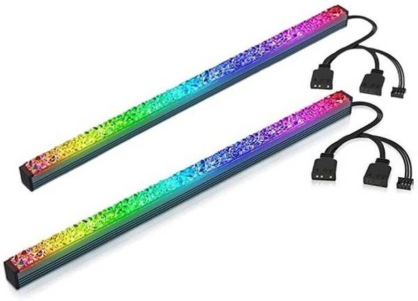 Wavenex Magnetic ARGB LED Light BAR Strip Diamond Cut Design for PC Cabinets Set of 2 Cooler