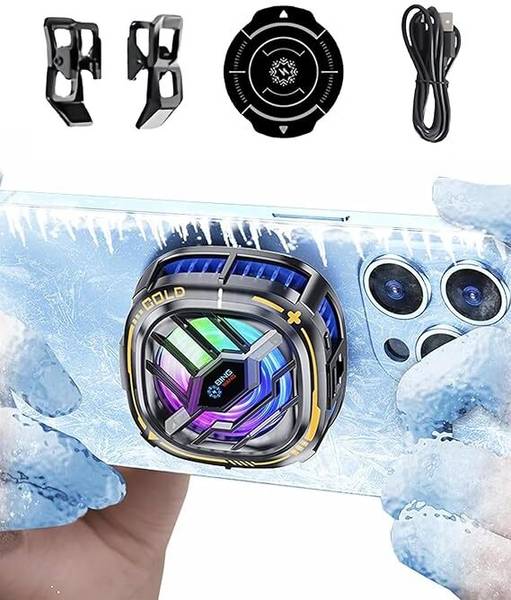 FAVSTORE X76 Pro Magnetic Phone Cooler  Lightweight & Fast Cooling for iPhone & Android 1 Fan Cooling Pad