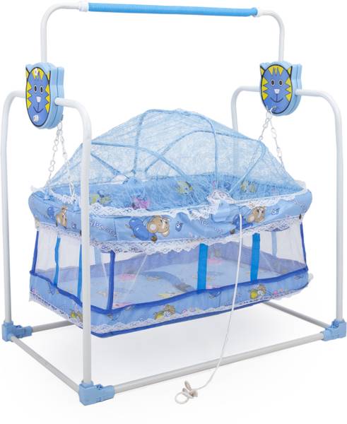 SWINGISH Baby Sleep Swing Cradle/Jhula/Palna/Bed with Net Bassinet Cot ...