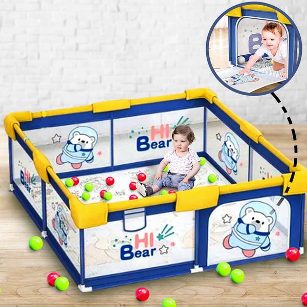 Litenyx Baby playpen kids safety Mesh for Babies Toddler Infant play yard playarea fence Bassinet