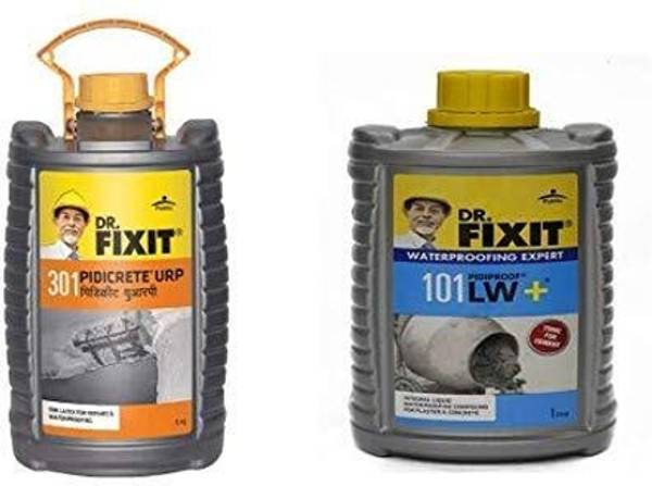 DR FIXIT 301 URP Latex 1ltr & 101 LW+ Pidiproof 1ltr - Waterproofing Jodi (1Ltr Each) Crack Filler