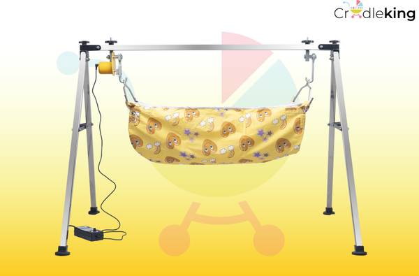 Cradleking SS Folding Automatic Cradle Kit Swing Motor Machine for Baby 0 to 3 Years