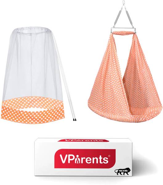VParents Toddler Baby Swing Cradle with Mosquito Net and Spring
