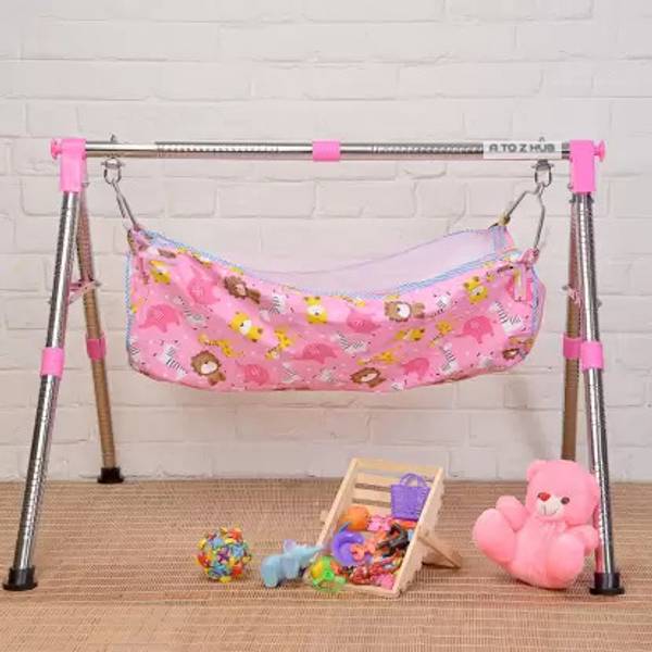 A to Z Hub Portable Folding baby Swing/parna/jhula/totthil baby cradleCradle/Ghodiyu