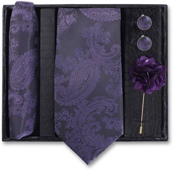 RANDOM STRIPE Silk Cufflink & Tie Pin Set