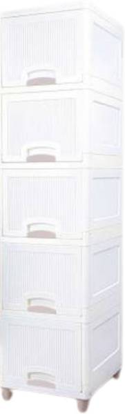 fullstar Foldable Plastic Cupboard for Storage Set of 5 | Plastic Racks for Clothes | Plastic Cupboard