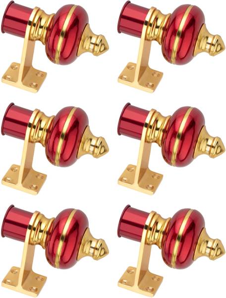 Ghazian Red Curtain Knobs Metal