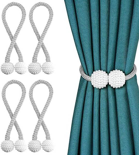 TREXEE Silver Tieback Hook Metal