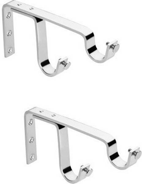 Easyhome Silver Rod Rail Bracket Metal