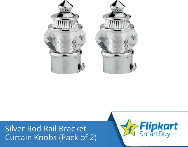 Flipkart SmartBuy Silver Curtain Knobs Metal