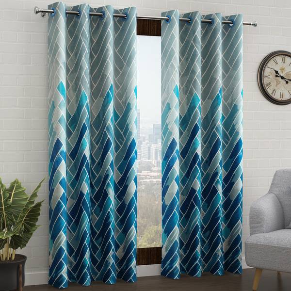 Story@home 215 cm (7 ft) Polyester Semi Transparent Door Curtain (Pack Of 2)