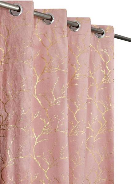 Rashee Creations 213 cm (7 ft) Velvet Room Darkening Door Curtain (Pack Of 2)