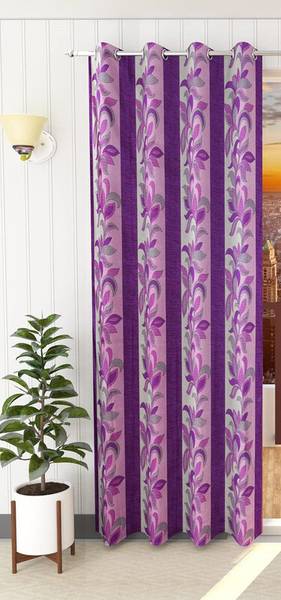 Kraftiq Homes 214 cm (7 ft) Polyester Semi Transparent Door Curtain Single Curtain