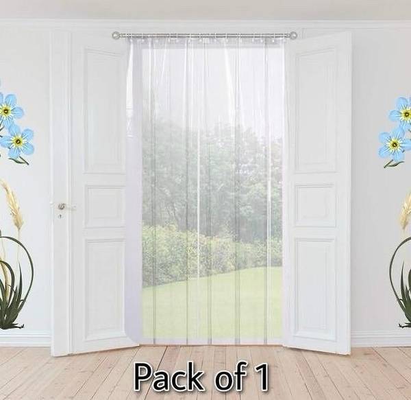 Mieli 213.36 cm (7 ft) PVC Transparent Door Curtain Single Curtain