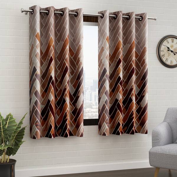 Story@home 152 cm (5 ft) Polyester Semi Transparent Window Curtain (Pack Of 2)