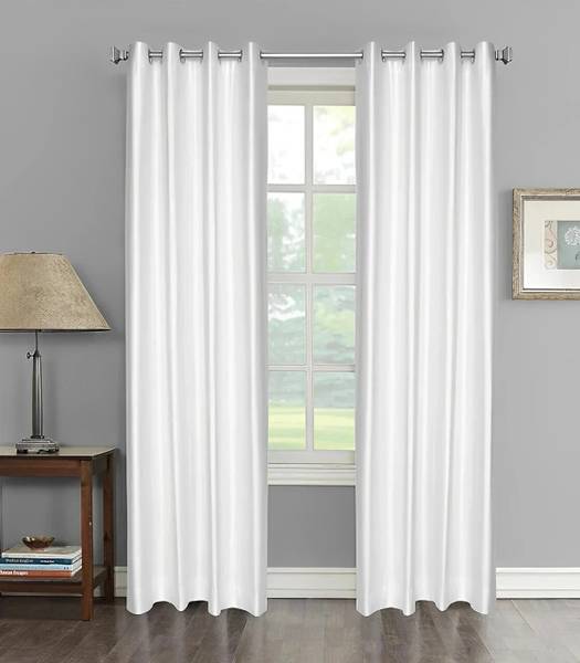 Kanodia Poly Fab 213 cm (7 ft) Polyester Semi Transparent Door Curtain (Pack Of 2)