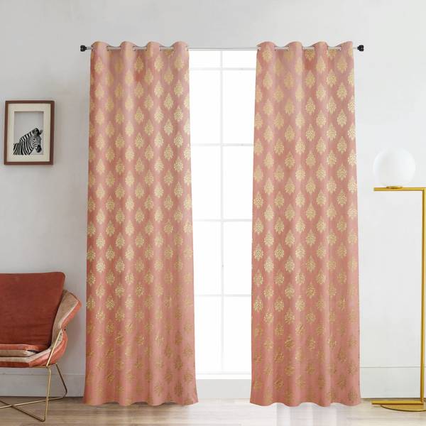 VELOURA 213.36 cm (7 ft) Velvet Room Darkening Door Curtain (Pack Of 2)