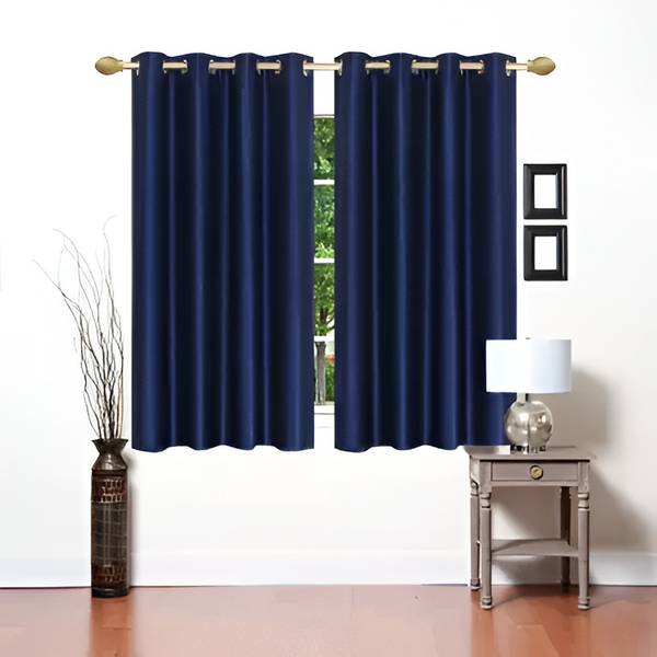 Kanodia Poly Fab 152.4 cm (5 ft) Polyester Room Darkening Window Curtain (Pack Of 2)