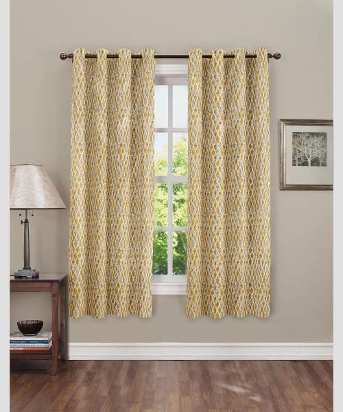 CARLTON LONDON 152 cm (5 ft) Polyester Room Darkening Window Curtain (Pack Of 2)