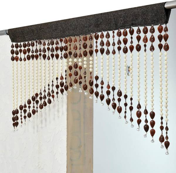 NAVSANG Toran wall hanging curtain 4x2 ft , coffee color pvc chips design Toran