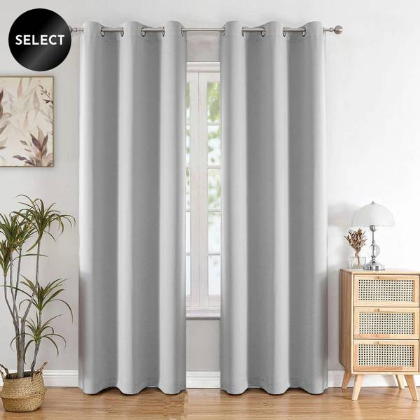 HOMEMONDE 213.36 cm (7 ft) Polyester Blackout Door Curtain (Pack Of 2)