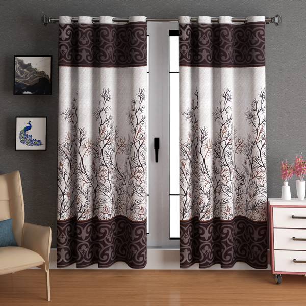 LA VERNE 214 cm (7 ft) Polyester Room Darkening Door Curtain (Pack Of 2)