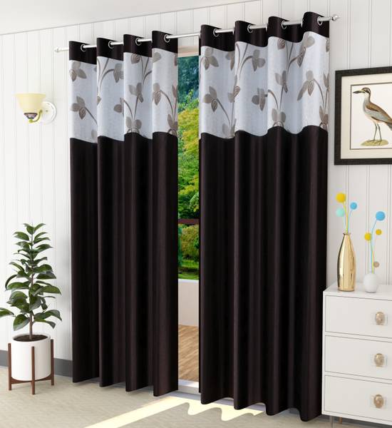 kitto 213 cm (7 ft) Polyester Room Darkening Door Curtain (Pack Of 2)