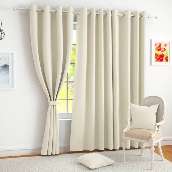 Story@home 215 cm (7 ft) Polyester, Silk Blackout Door Curtain (Pack Of 2)